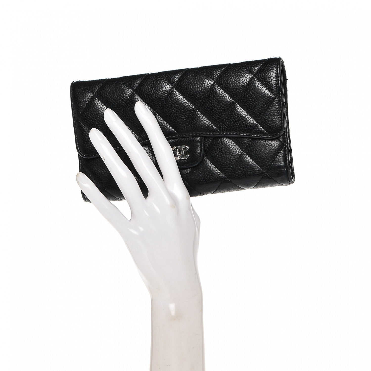 Chanel Caviar Quilted Large Flap Wallet Black 2 of 11