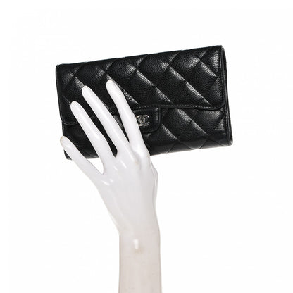 Chanel Caviar Quilted Large Flap Wallet Black 2 of 11