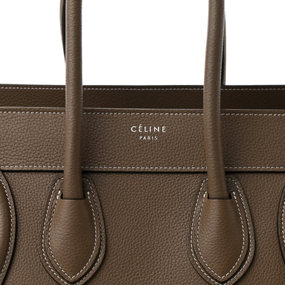 Celine Drummed Calfskin Micro Luggage Souris 7 of 10