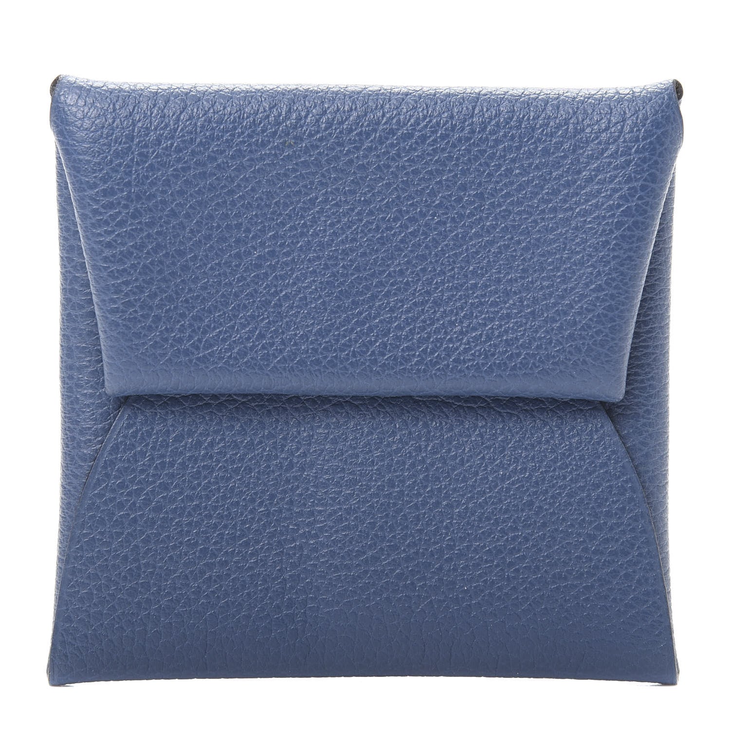 Hermes Evercolor Verso Bastia Coin Purse Bleu Agate Jaune D'Or 1 of 8