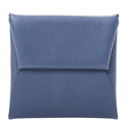 Hermes Evercolor Verso Bastia Coin Purse Bleu Agate Jaune D'Or 1 of 8
