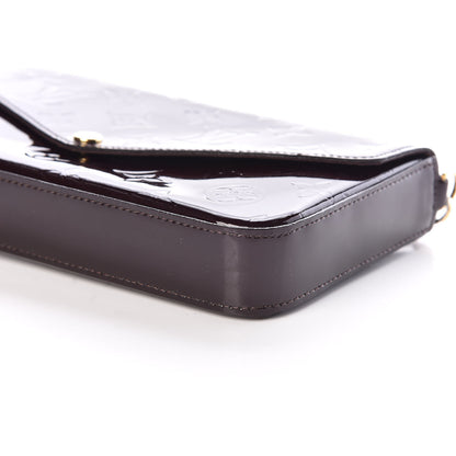 Louis Vuitton Vernis Pochette Felicie Chain Wallet Amarante 10 of 12