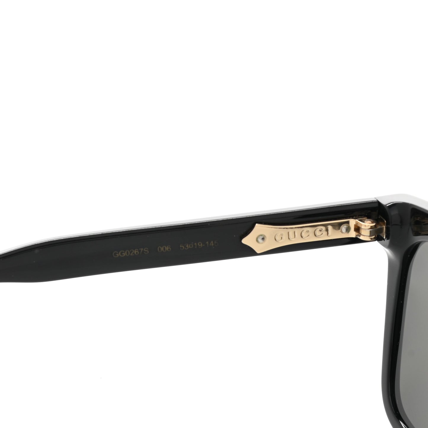 Acetate Square Frame Sunglasses GG0267S Black