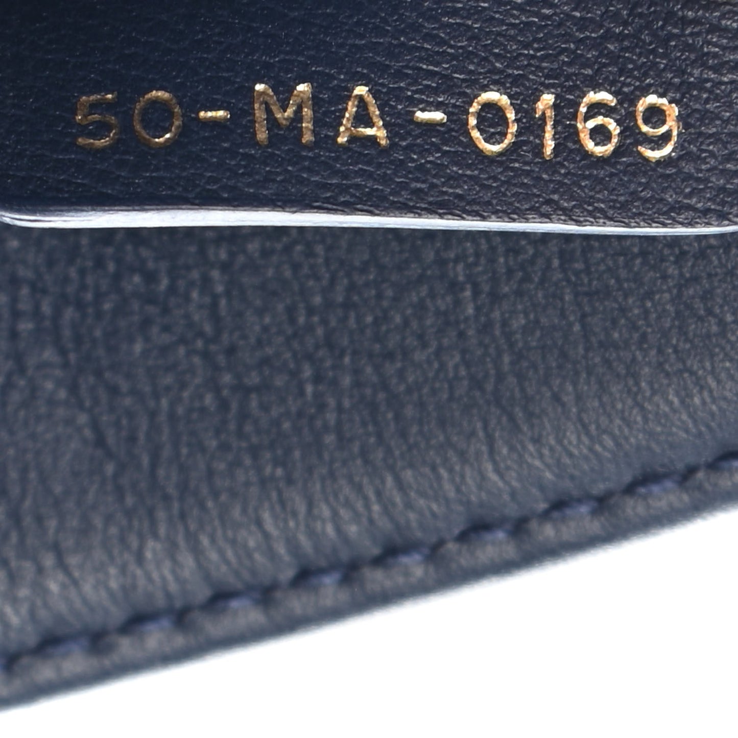 Calfskin Embossed Book Tote Navy Blue