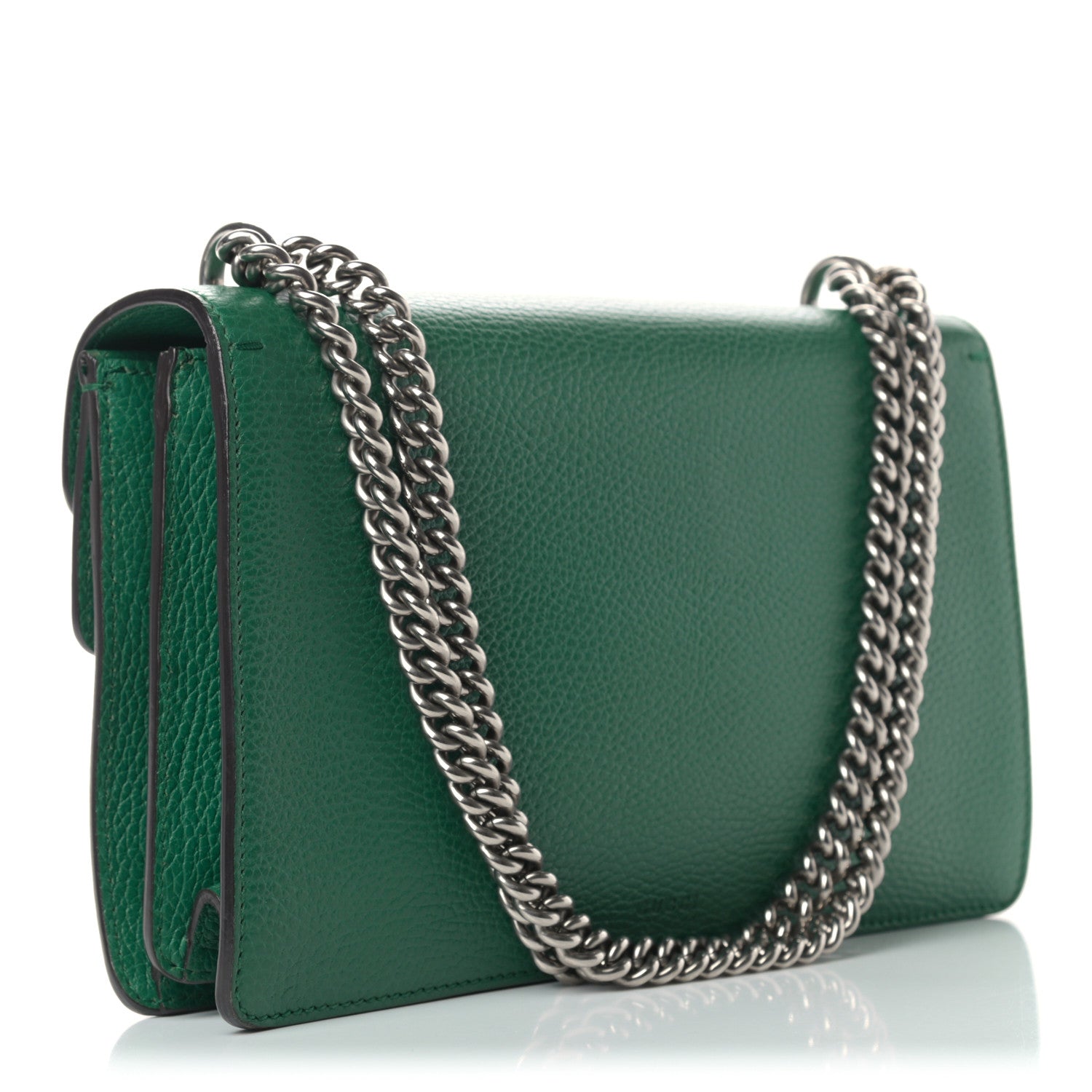 Gucci Pebbled Calfskin Small Dionysus Shoulder Bag Emerald 3 of 10