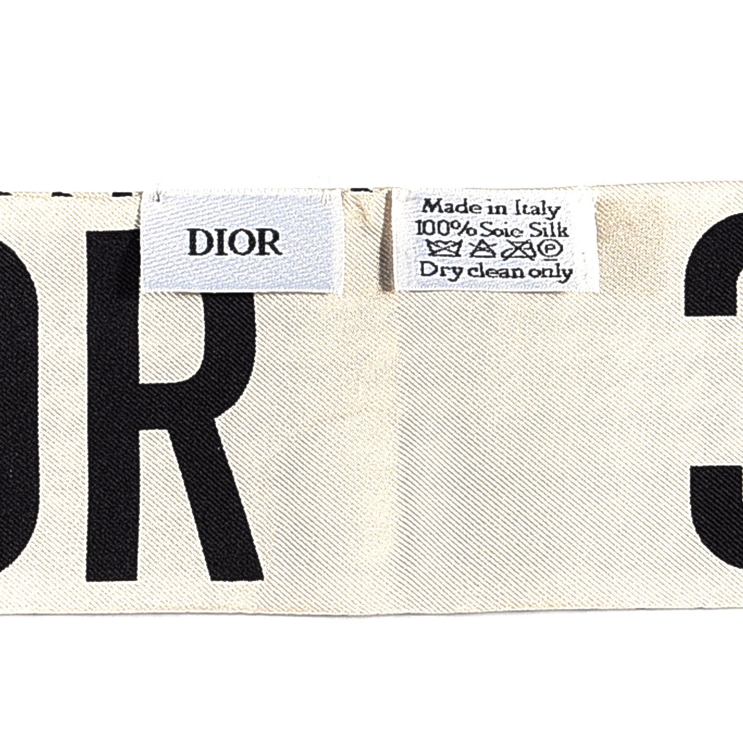 Christian Dior Silk 30 Montaigne Mitzah Scarf Black White 3 of 3