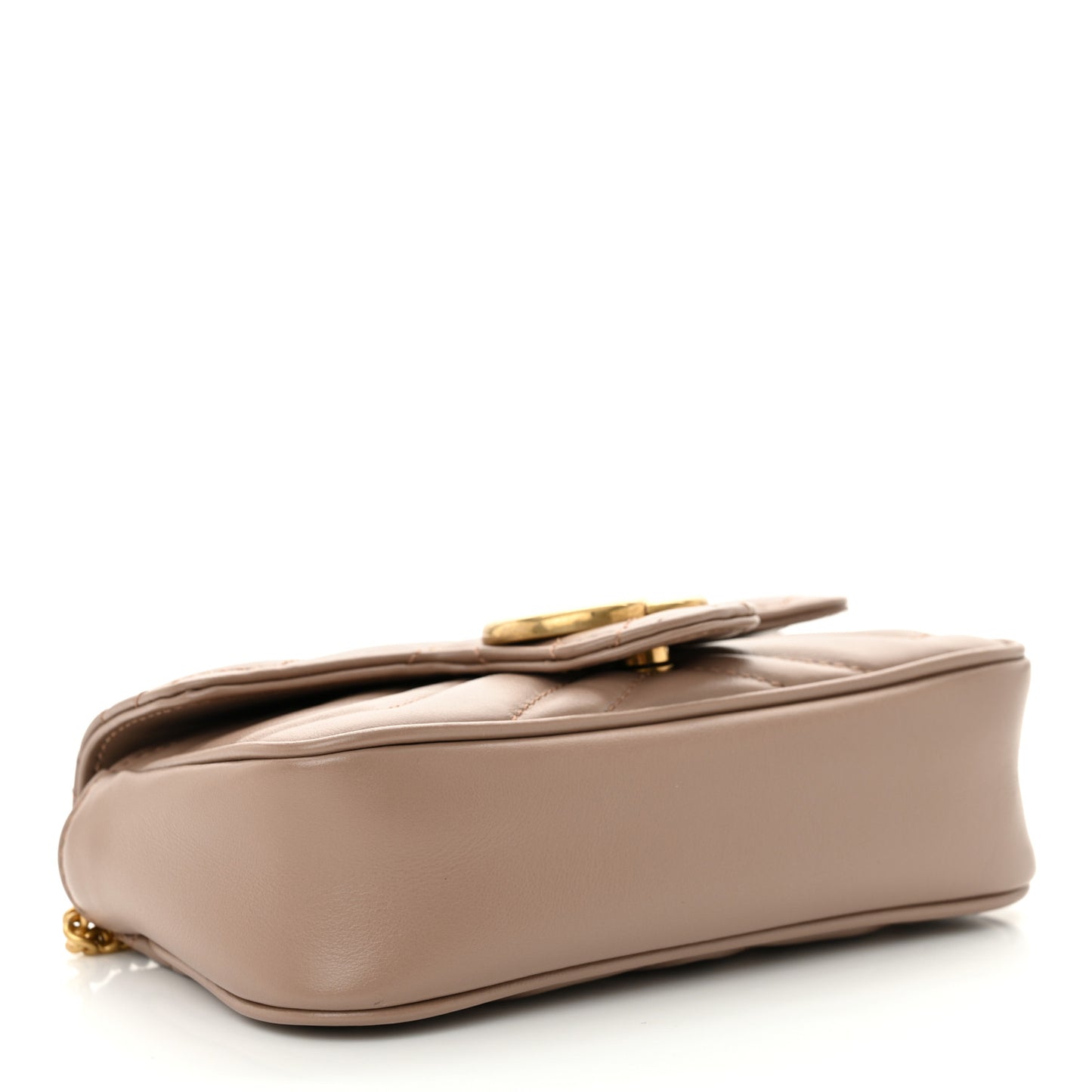 Calfskin Matelasse Super Mini GG Marmont Shoulder Bag Porcelain Rose
