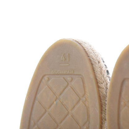 Chanel Woven Fabric Grosgrain CC Espadrilles 41 White Black 9 of 10