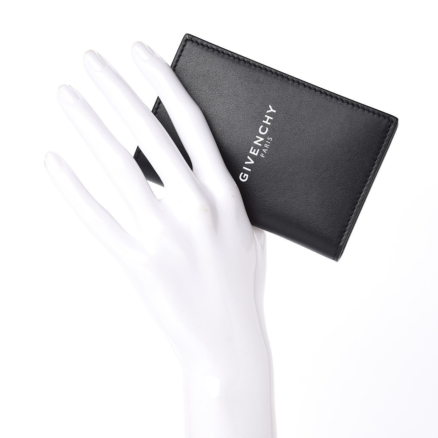Givenchy Calfskin Logo Folding Card Holder Black 2 of 8