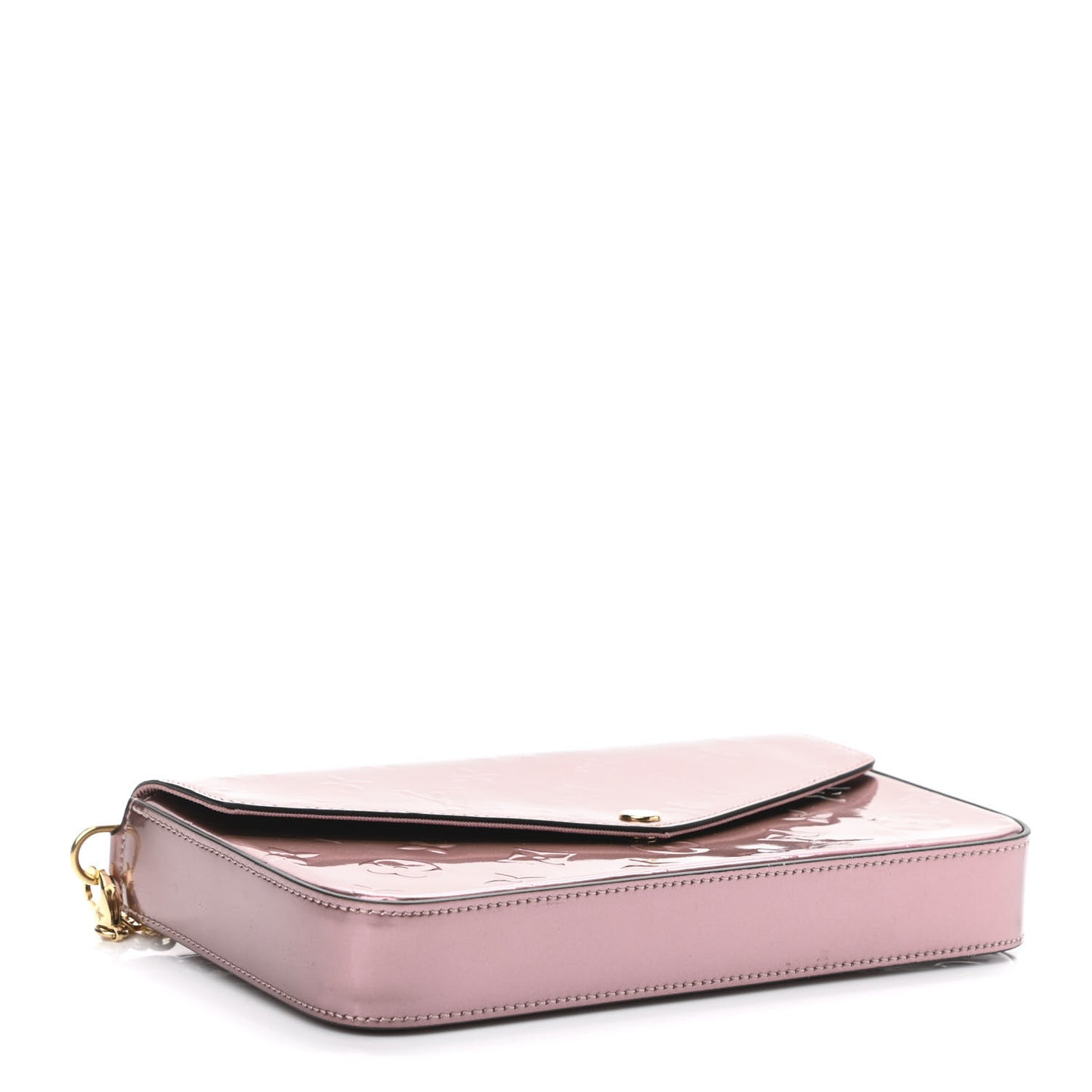Vernis Pochette Felicie Chain Wallet Metallic Pale Pink