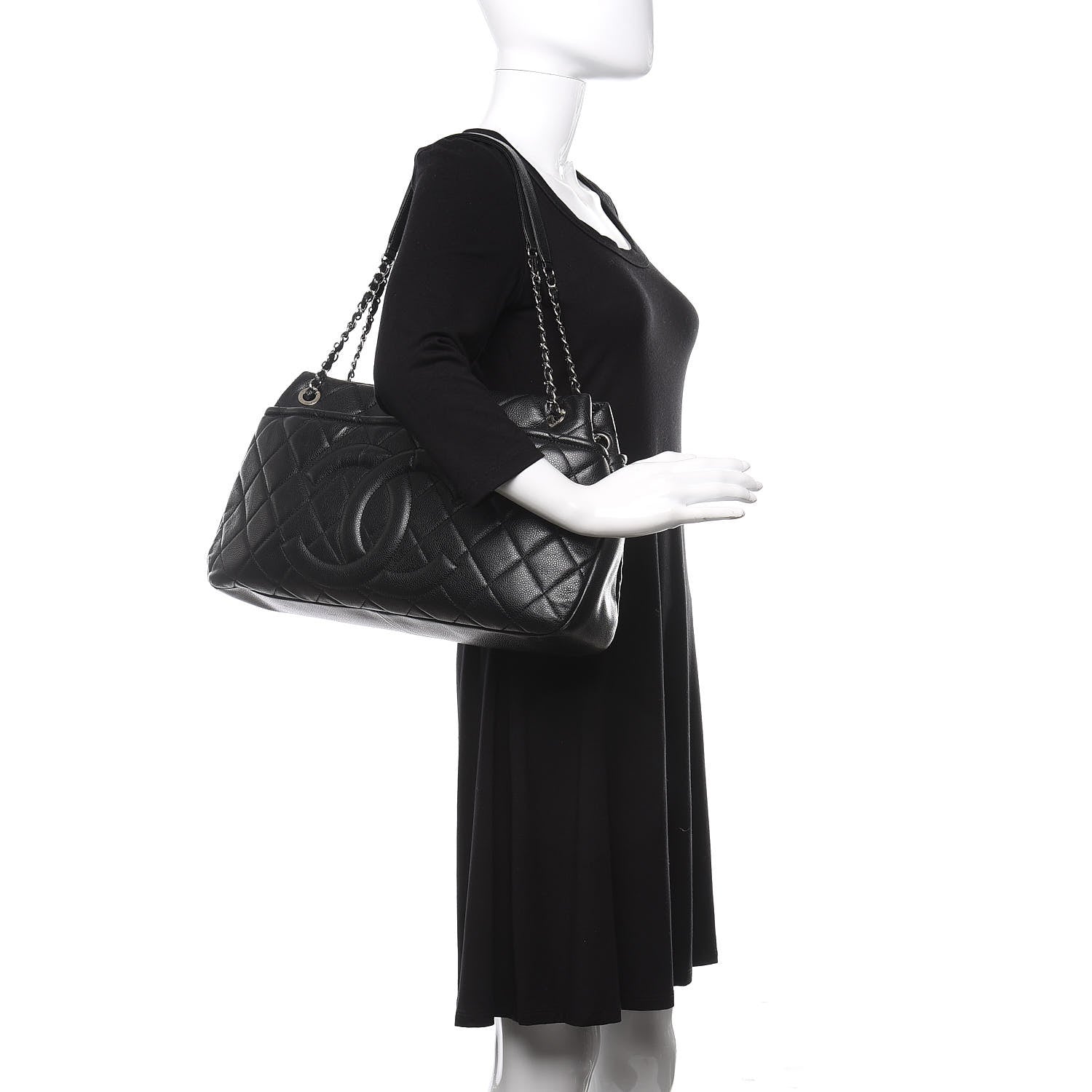 Chanel Caviar Quilted Timeless CC Soft Tote Black 2 of 12