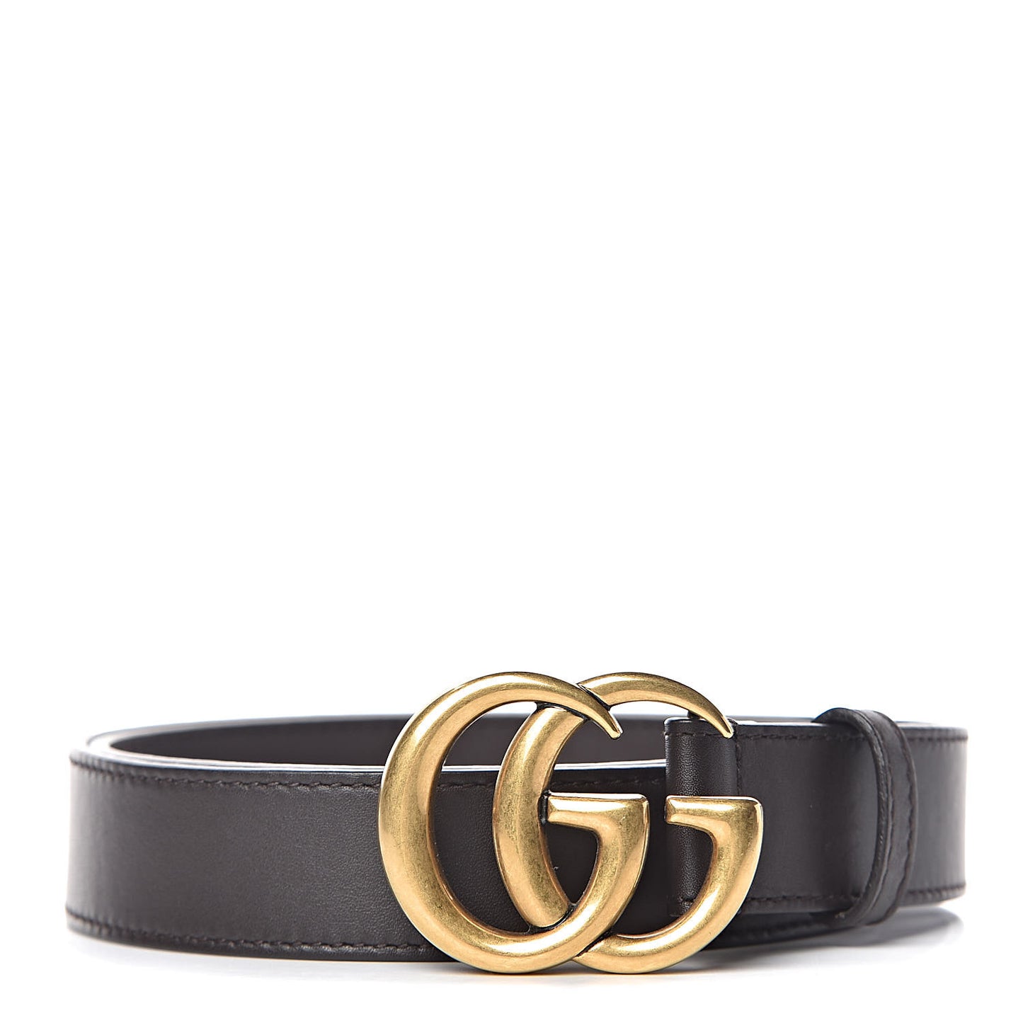 Moon Calfskin Double G 30mm Belt 85 34 Dark Cocoa