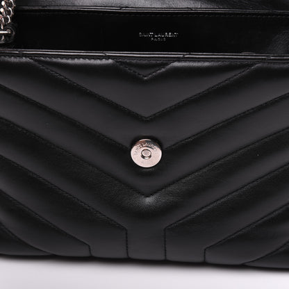 Saint Laurent Calfskin Y Quilted Monogram Small Loulou Chain Satchel Black 16 of 21