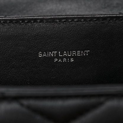 Saint Laurent Calfskin Y Quilted Monogram Medium Loulou Chain Satchel Black 6 of 15
