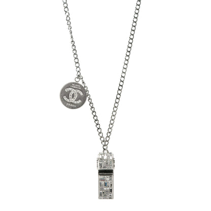 Chanel Crystal CC Whistle Pendant Necklace 1 of 8
