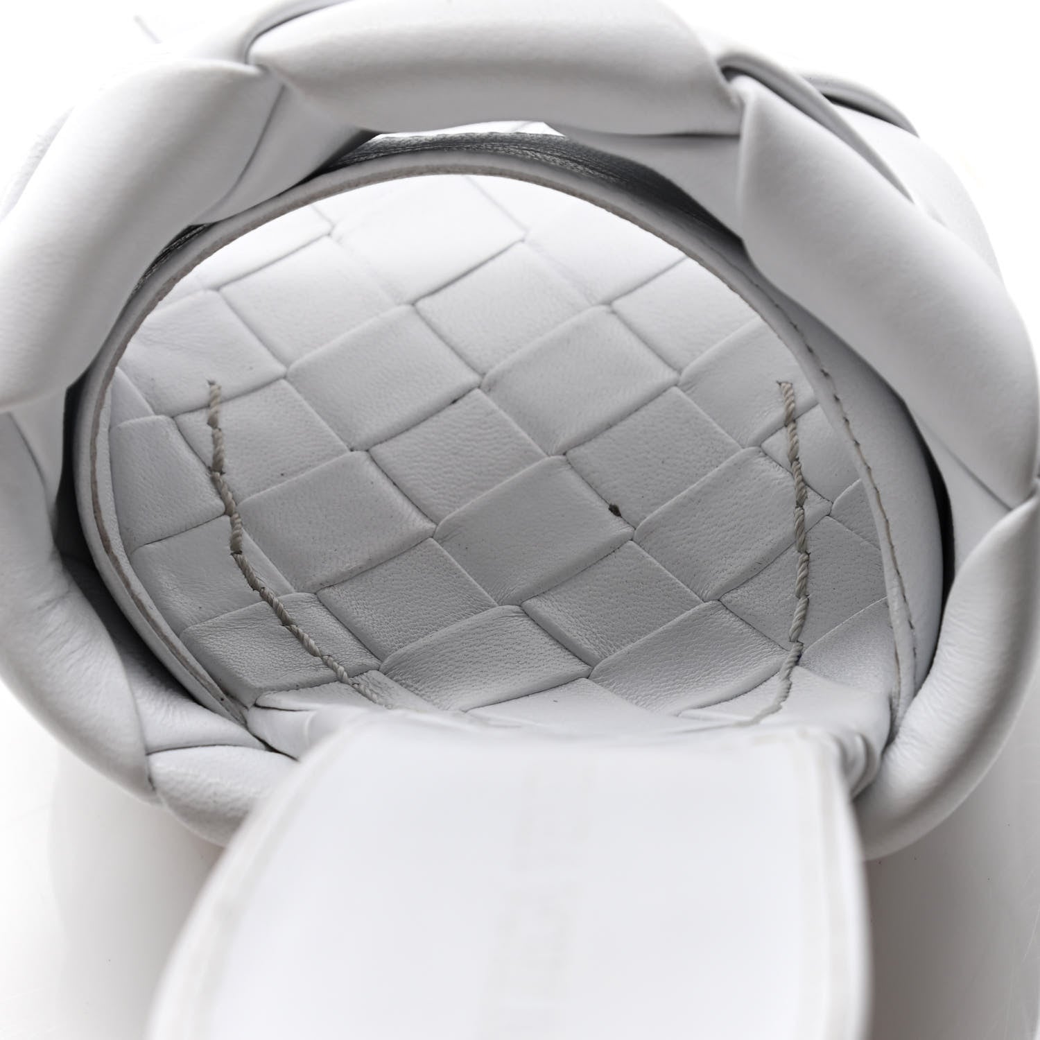 Bottega Veneta Nappa Maxi Intrecciato Lido Mule Sandals 37 Optic White 5 of 5