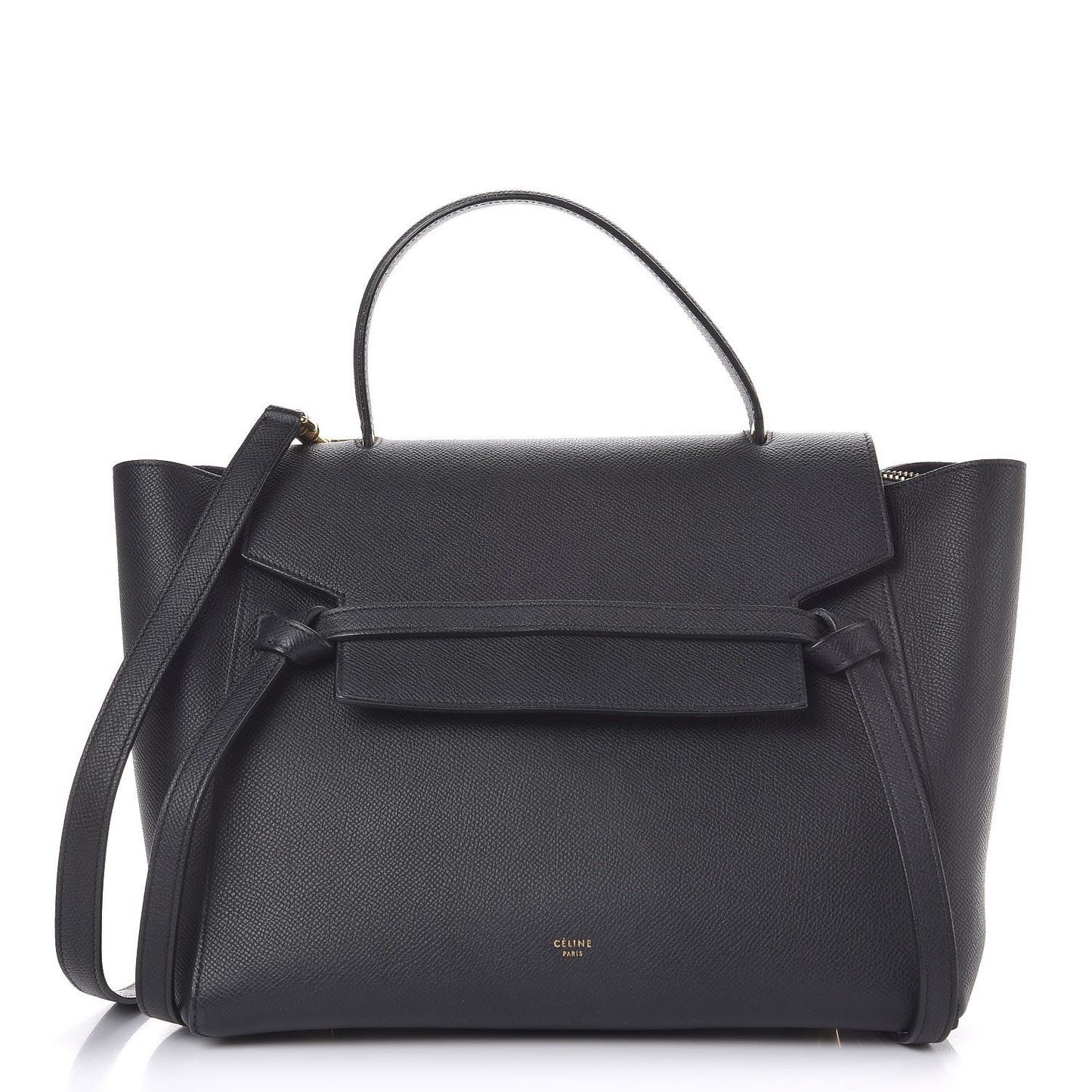 Grained Calfskin Small Belt Bag Black