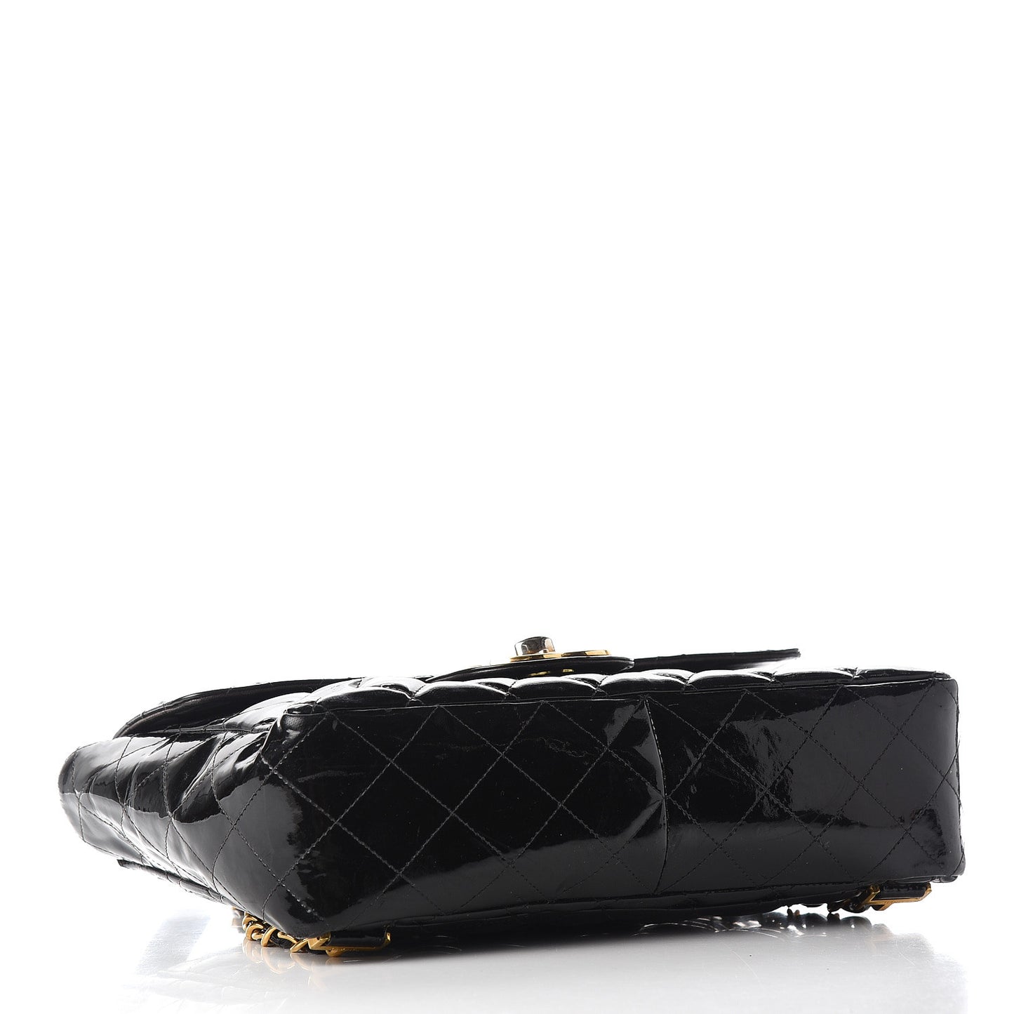 Patent Quilted Backpack Black