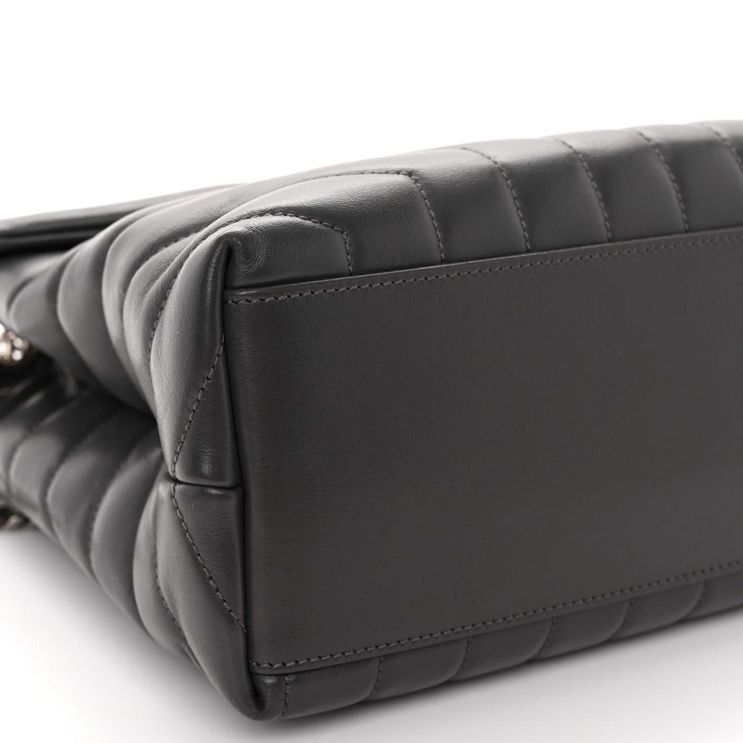 Calfskin Y Quilted Monogram Medium Loulou Chain Satchel Storm