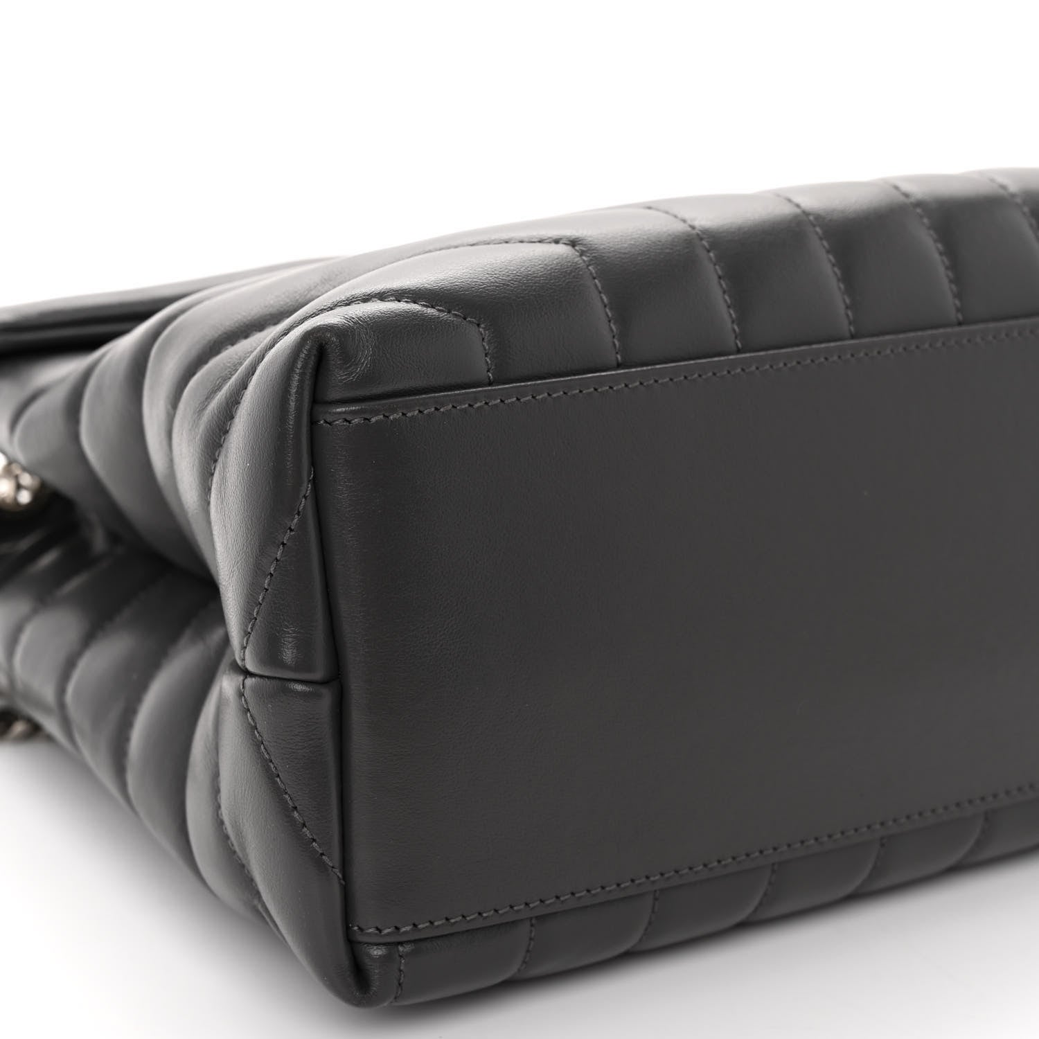 Saint Laurent Calfskin Y Quilted Monogram Medium Loulou Chain Satchel Storm 9 of 9