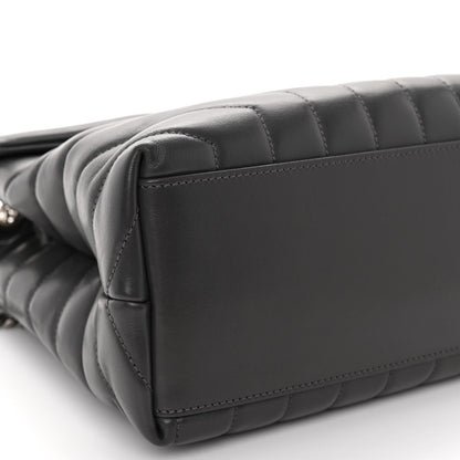 Saint Laurent Calfskin Y Quilted Monogram Medium Loulou Chain Satchel Storm 9 of 9
