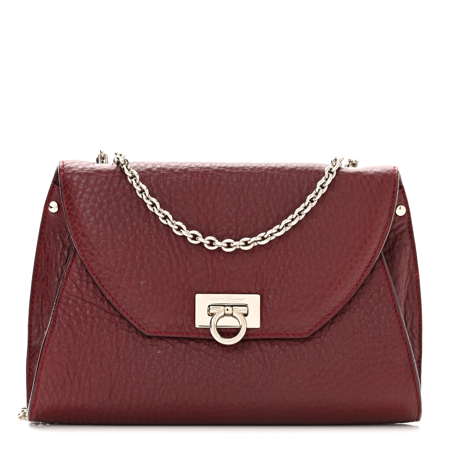 Salvatore Ferragamo Deerskin Gancini Flap Crossbody 1 of 10