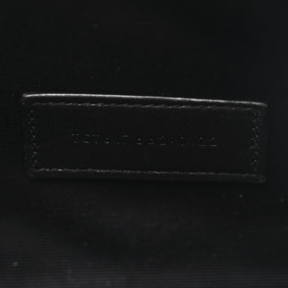 Saint Laurent Grain De Poudre Matelasse Chevron Monogram Envelope Clutch Crema Soft 7 of 8