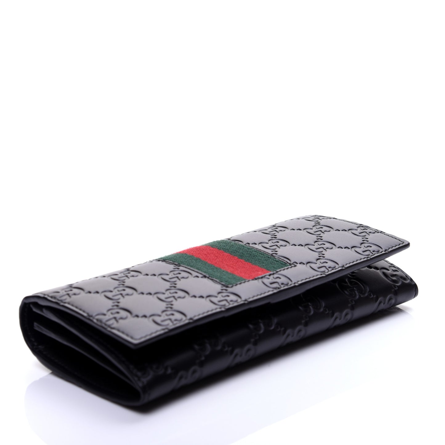 Guccissima Signature Web New Web Continental Wallet Black