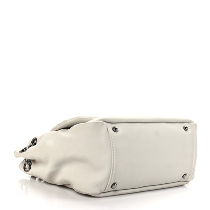 Chanel Calfskin Diamond Stitch Accordion Flap White 4 of 11