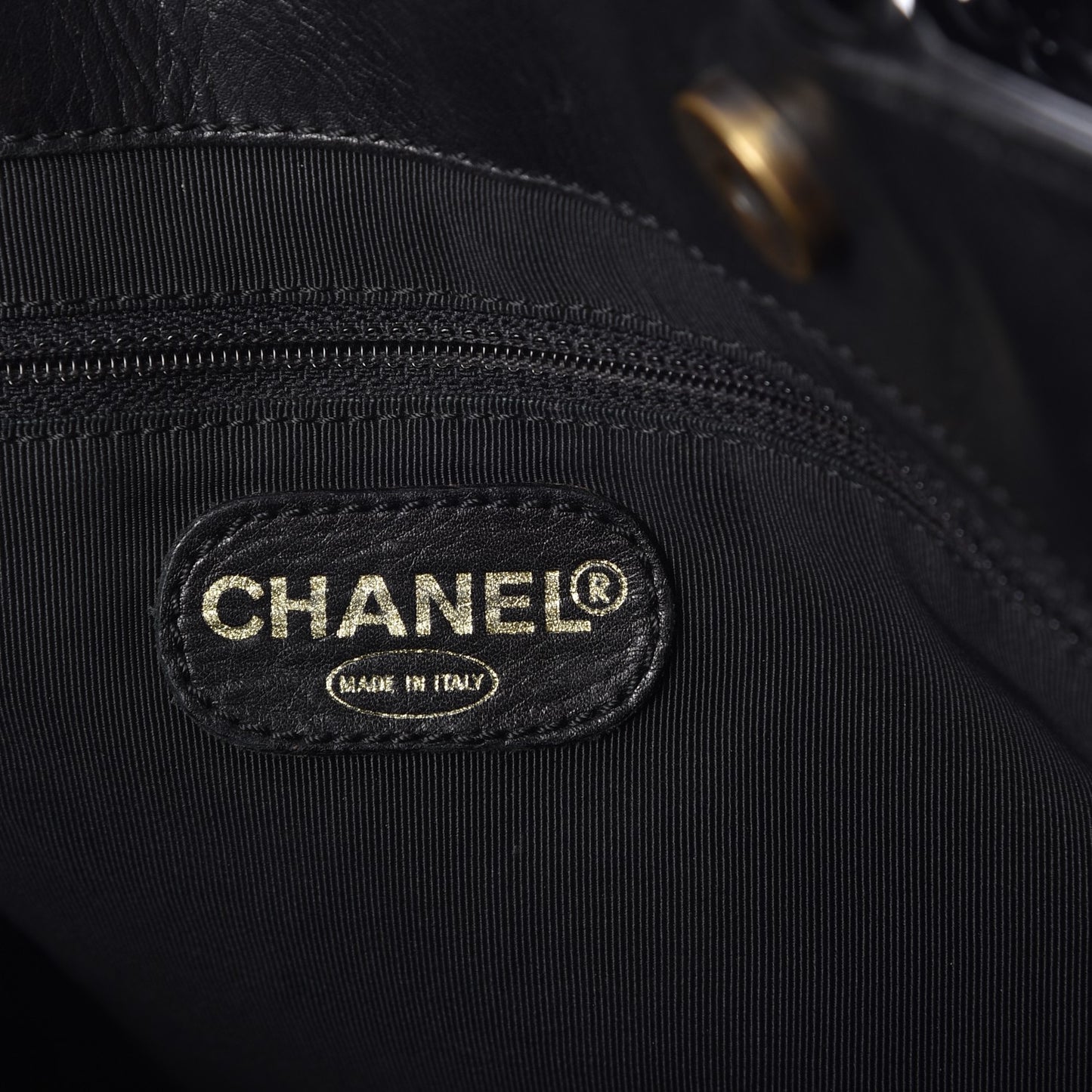 Lambskin Chain CC Small Tote Black