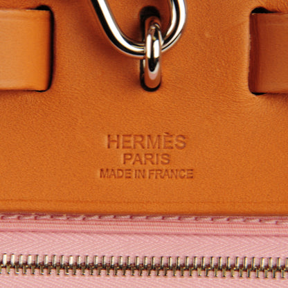 Hermes Toile Vache Hunter Herbag Zip 39 MM Rose Sakura 9 of 12