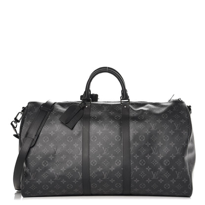 Louis Vuitton Monogram Eclipse Keepall Bandouliere 55 1 of 11
