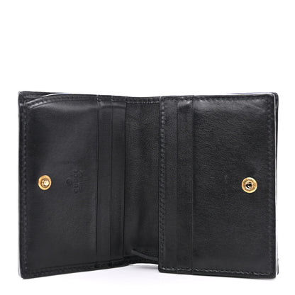 Gucci Calfskin Matelasse GG Marmont Card Case Wallet Black 5 of 10