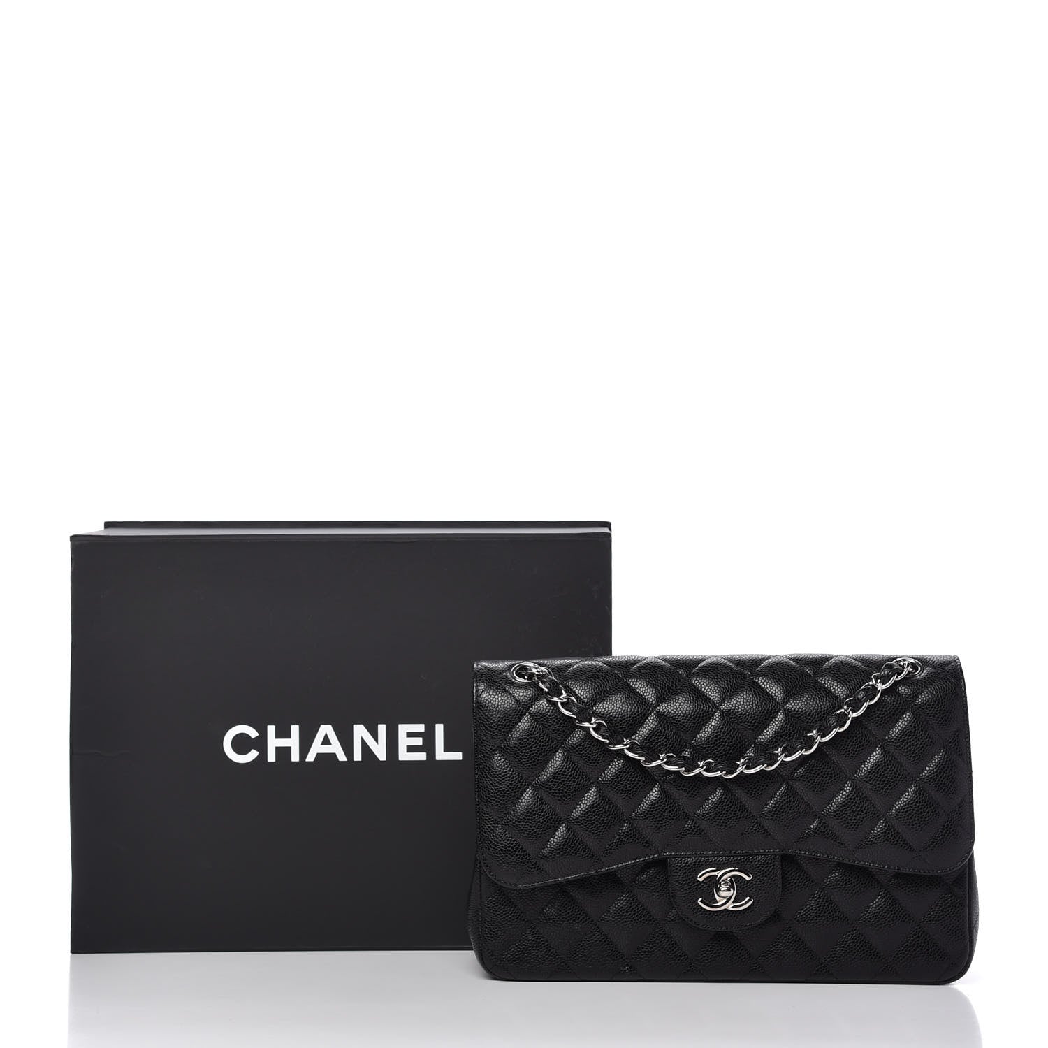 Chanel Caviar Quilted Jumbo Double Flap Black 11 of 11