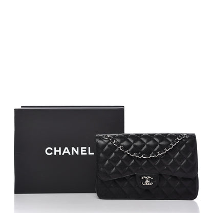 Chanel Caviar Quilted Jumbo Double Flap Black 11 of 11