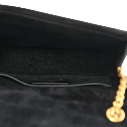 Saint Laurent Suede Studded Monogram Medium Sulpice Shoulder Bag Black 5 of 11