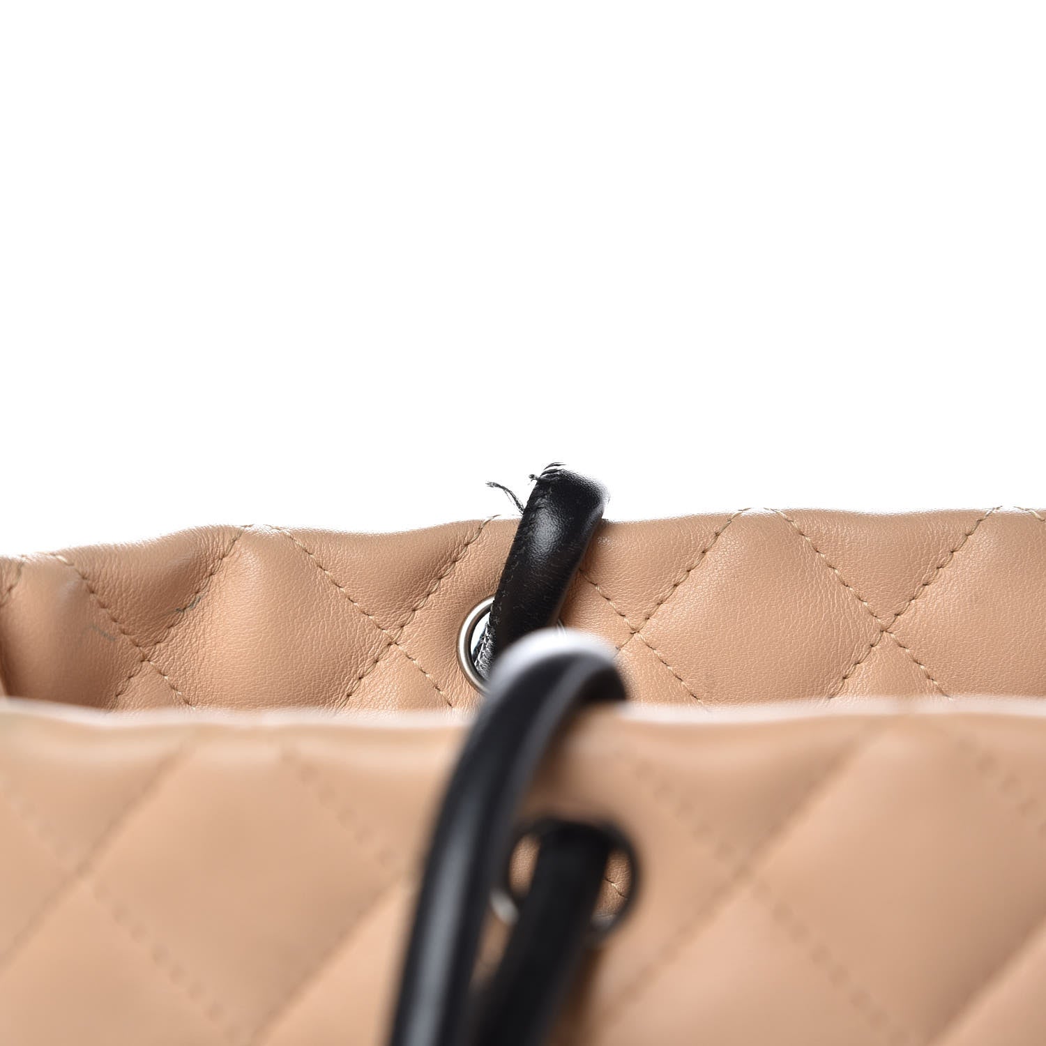 Chanel Calfskin Quilted Medium Cambon Tote Beige Black 12 of 20
