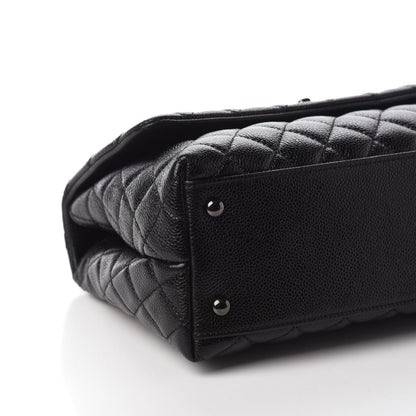 Chanel Caviar Quilted Small Coco Handle Flap So Black 10 of 11