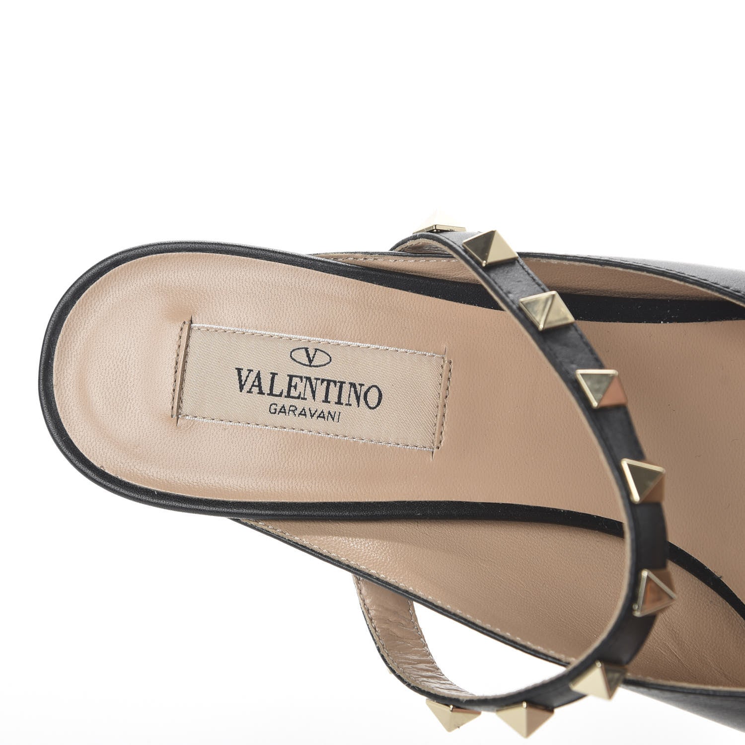 Valentino Garavani Nappa Rockstud Hype Low Heel Mules 38 Black 7 of 8