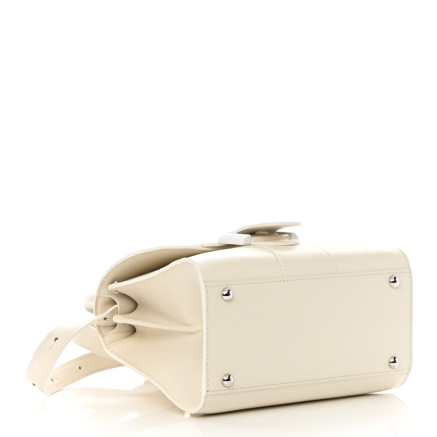 Box Calfskin Mini Brillant Satchel Ivory