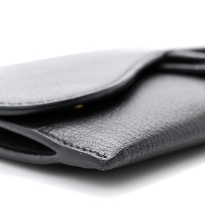 Christian Dior Goatskin Saddle Long Wallet With Chain Black 9 of 11
