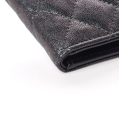 Chanel Iridescent Caviar Quilted Card Holder Wallet Black 8 of 10