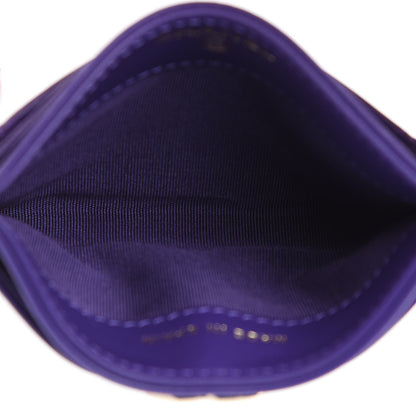 Chanel Lambskin Quilted Boy Card Holder Purple 4 of 8