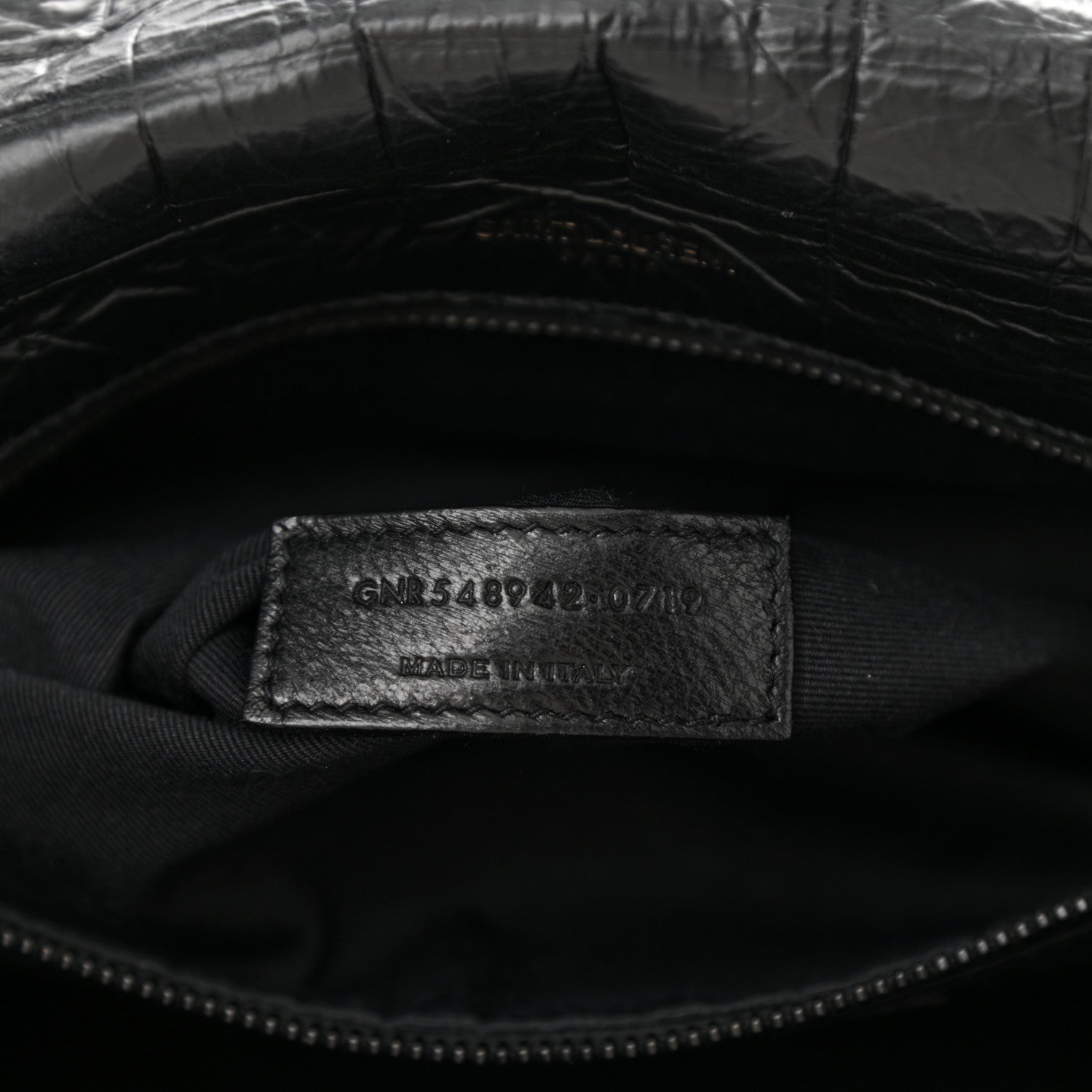 Saint Laurent Crinkled Calfskin Matelasse Monogram Medium Niki Chain Satchel Black 7 of 8