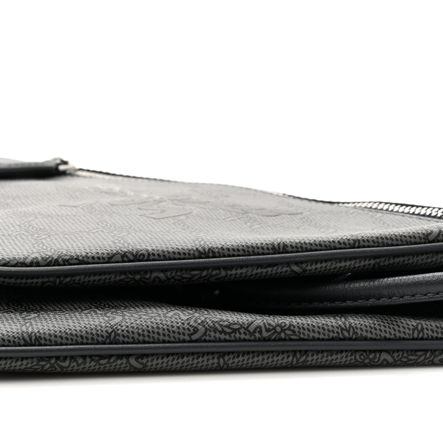 MCM Lauretos Nappa Himmel Triangle Crossbody Bag Dark Grey 10 of 11