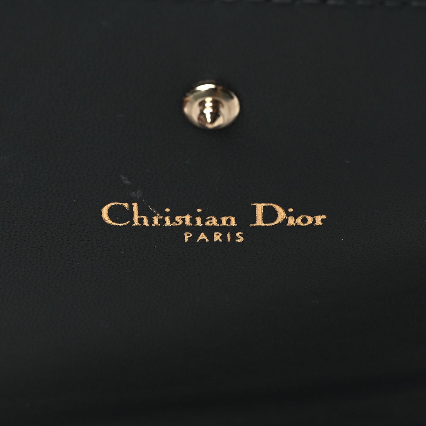 Metallic Patent Micro-Cannage Diorama Croisiere Chain Wallet Champagne
