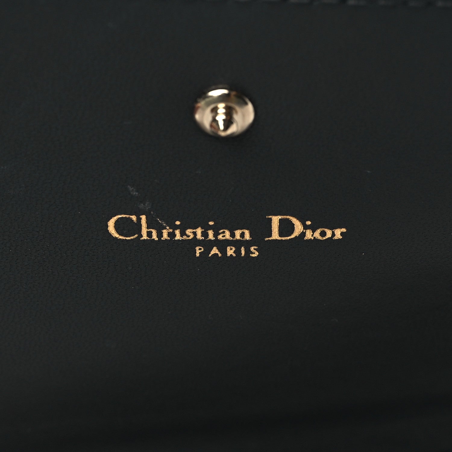 Christian Dior Metallic Patent Micro-Cannage Diorama Croisiere Chain Wallet Champagne 6 of 9