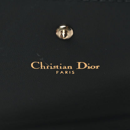 Christian Dior Metallic Patent Micro-Cannage Diorama Croisiere Chain Wallet Champagne 6 of 9