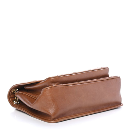 Saint Laurent Calfskin Matelasse Monogram Niki Chain Satchel Caramel 3 of 4