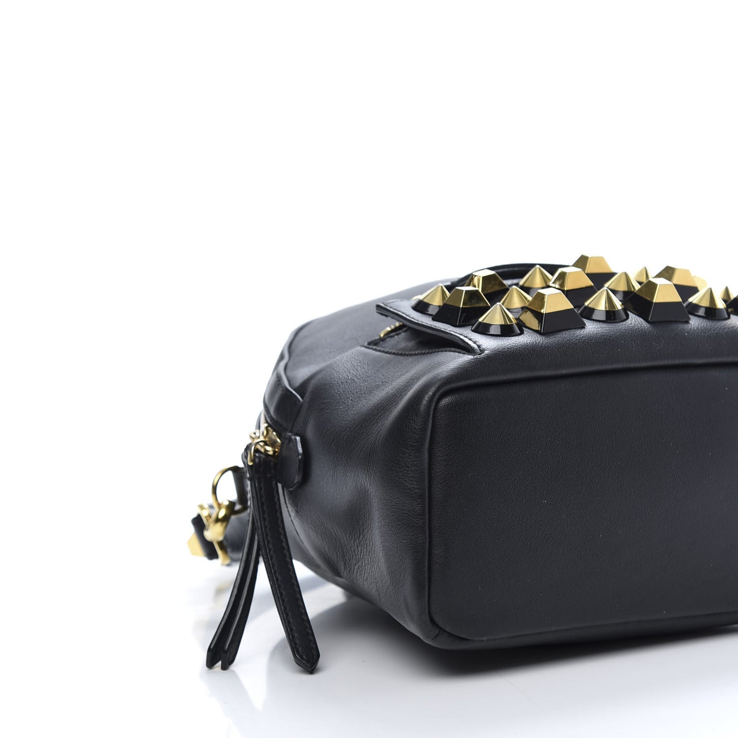 Vitello Dolce Studded Mini Backpack Black